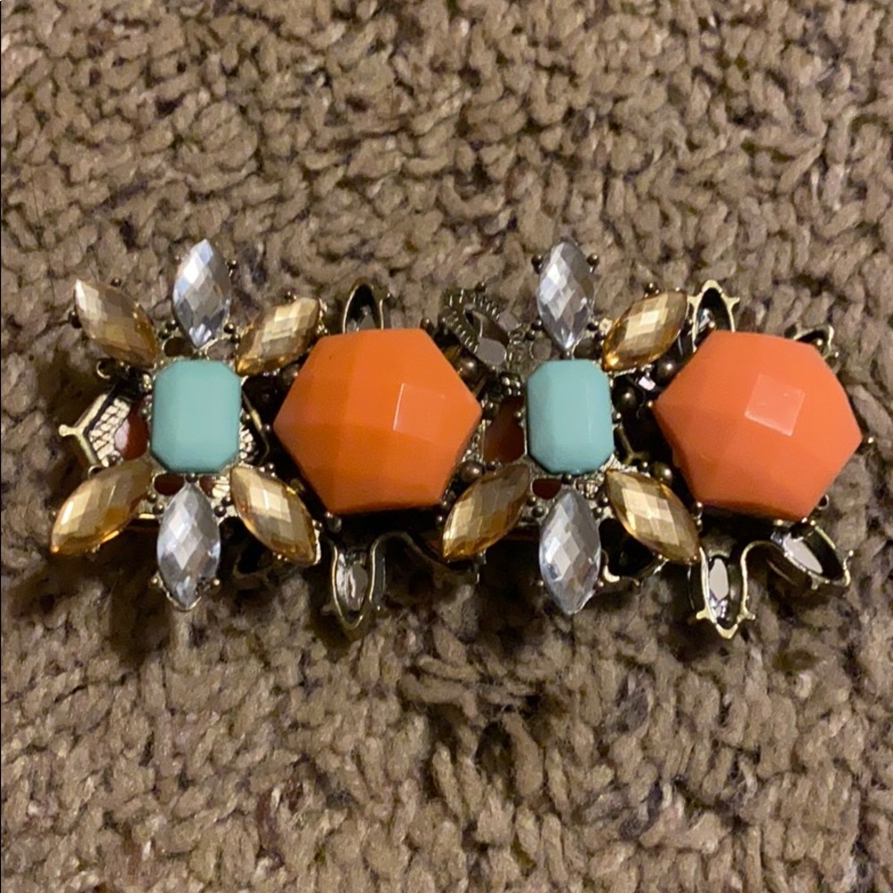 Teal and Coral bracelet